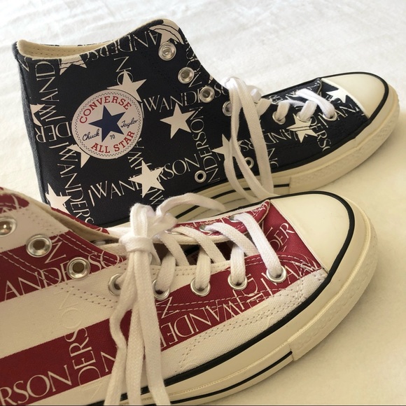 NEW JW Anderson American Flag Grid Unisex Chuck Taylor CONVERSE - Picture 6 of 9